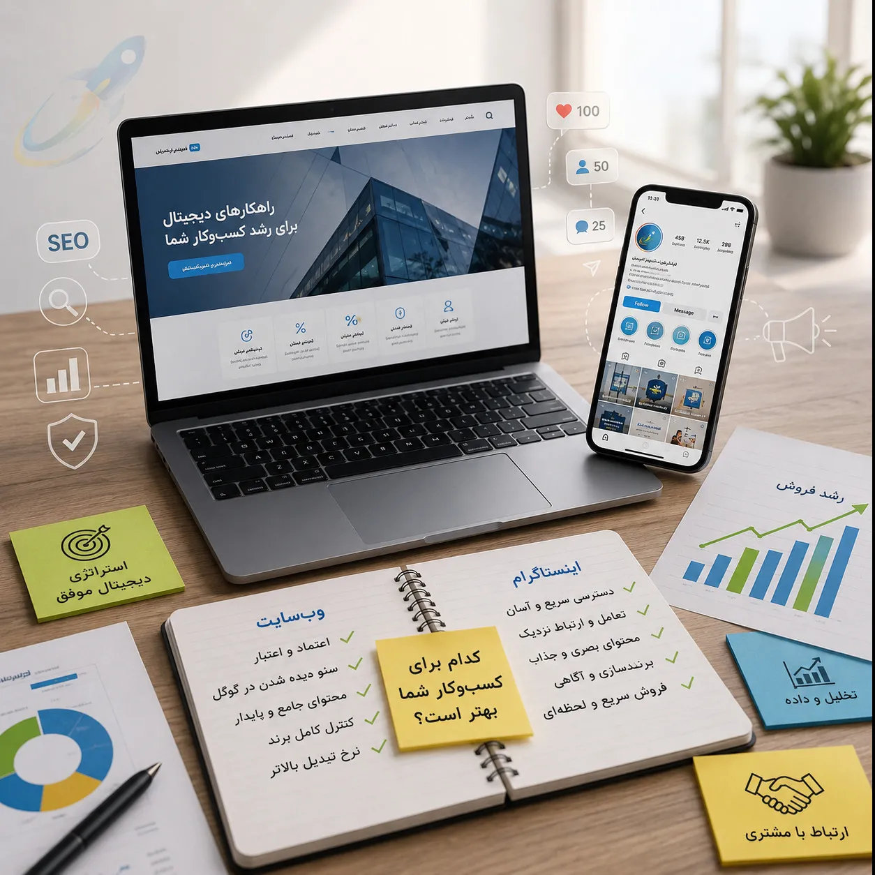 کدام برای برندینگ بهتر است؛ سایت یا اینستاگرام؟