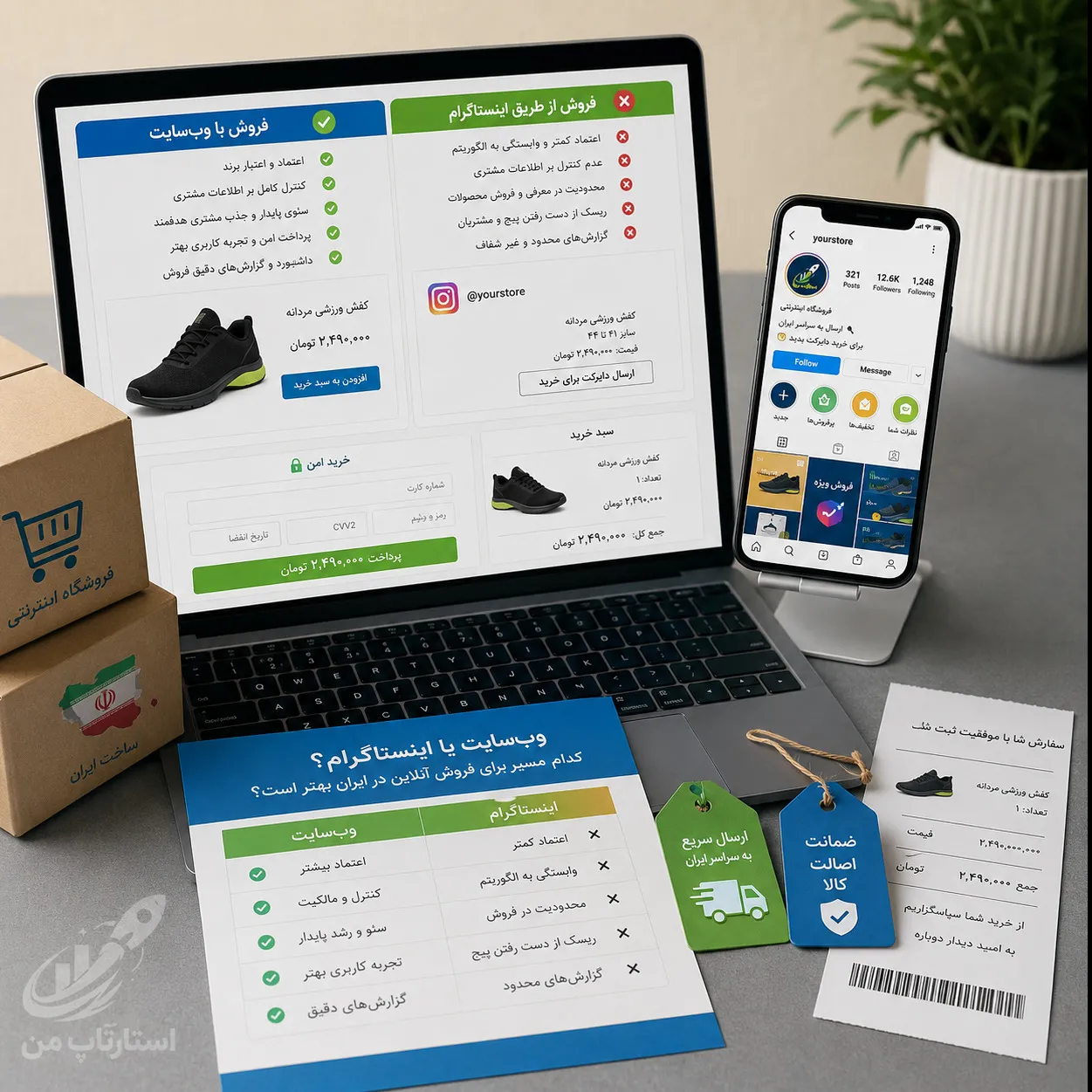 فروش در دایرکت بهتر است یا فرم سفارش سایت؟