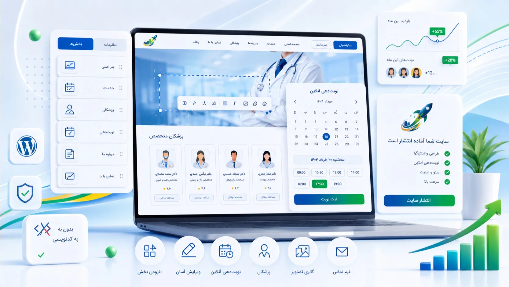 اهمیت نسخه موبایل و طراحی ریسپانسیو در سایت پزشکی