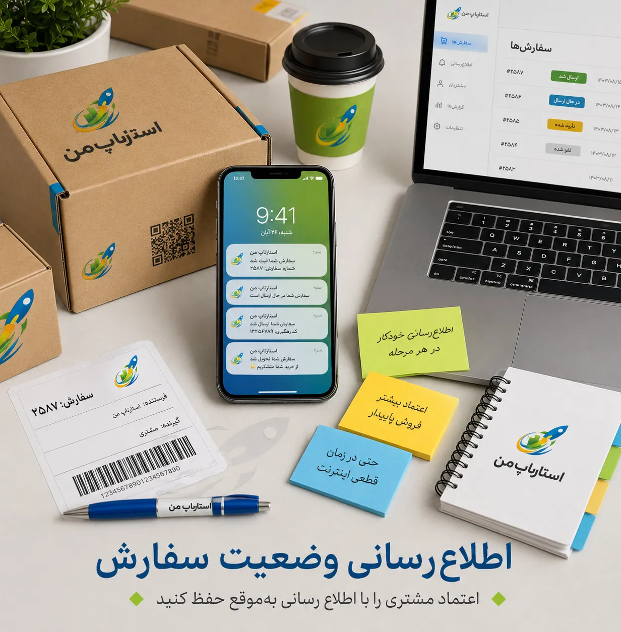 ثبت سفارش از طریق واتساپ، تلگرام، پیامک و تماس